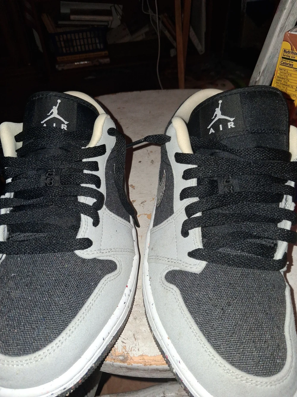 Jordan Air Jordan 1 Low SE LT Smoke Grey/Multi-Color Men's Sneakers Very Clean